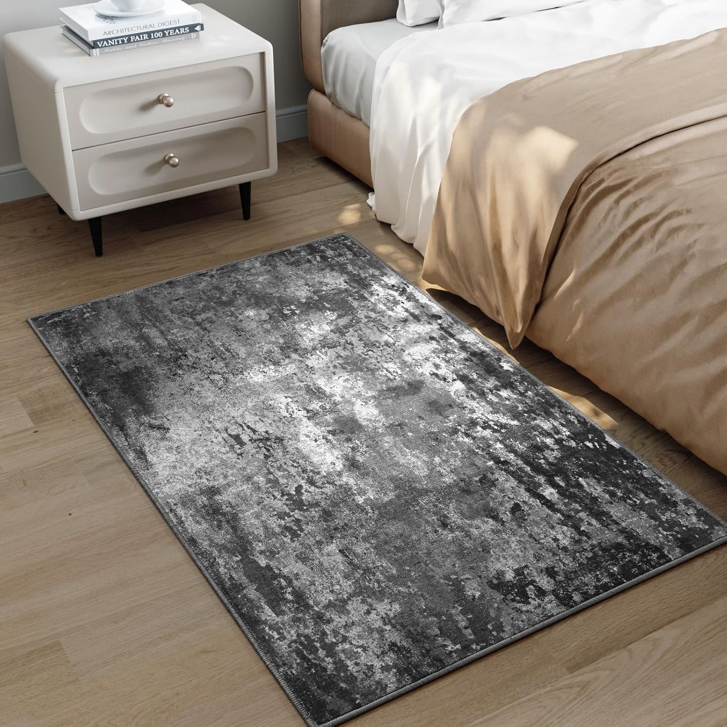 Ompaa 2x6 Rug Runners for Hallways Kitchen Runner Rug Non Slip Washable Grey Long Runner Rugs with Rubber Backing Soft Abstract Carpet Runner for Hallways, Kitchen, Bedroom, Bathroom, Entryway - Colors B
