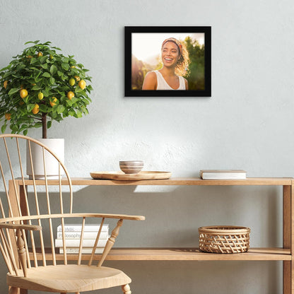 Americanflat 12x18 Poster Frame with Shatter-Resistant Glass - Signature Collection - Gallery-Style Frames Made of Engineered Wood - Photo Frame for Wall Display - Black - Colors C
