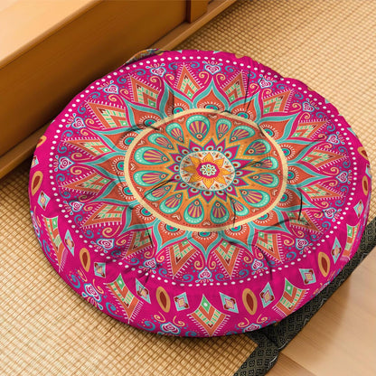 Mandala Meditation Cushion, Boho Meditation Mat, Meditation Pillows for Sitting on Floor, Cushions for Sitting in Home and Outdoor, Square Floor Pillow Cushion Seating for Yoga Accessories 22'' X 22''