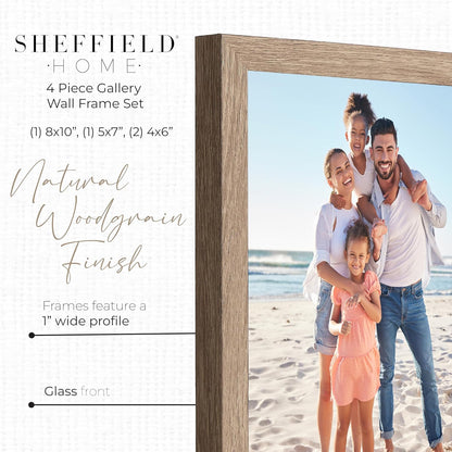 Sheffield Home 9 Piece Gallery Wall Frame Set, 11x14 in. matted to 8x10 in. (Matte Black)
