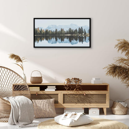 Americanflat 24x36 Poster Frame with Polished Plexiglass - Streamline Collection - Thin Border Picture Frame for Wall Display - Hanging Hardware Included - Black - Colors A