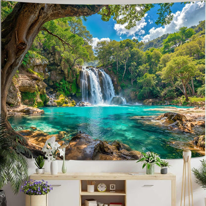Zussun Black and White Tapestry Starry Night Mountain Tapestries for Bedroom Aesthetic Moon and Stars Tapastry's Wall Hanging Dark Nature Forest Wall Tapestry for Living Room Dorm (48'' × 36'')