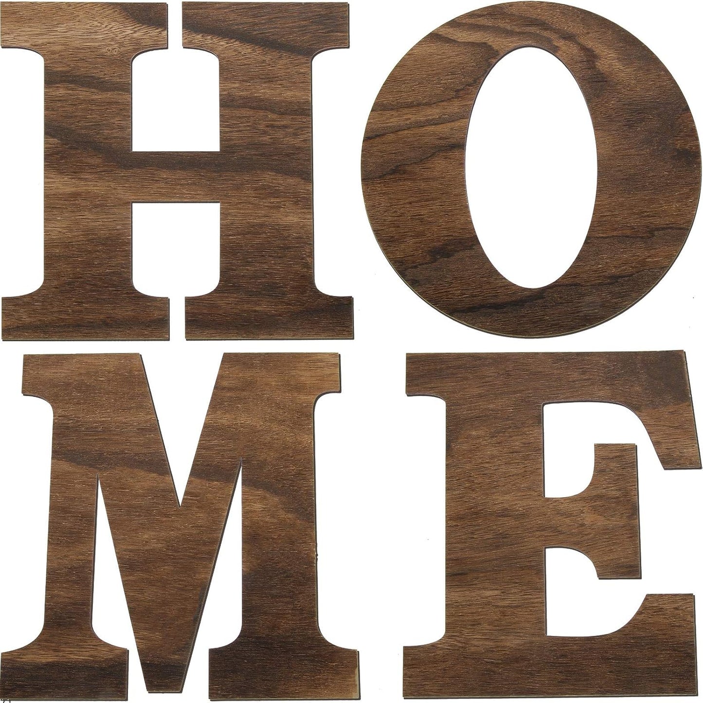 4 Pack Wooden Home Sign Wall Hanging Decor Farmhouse Letters for Wall Art Wreath Rustic Home Decor for Living Room Kitchen Housewarming Gifts(Black)