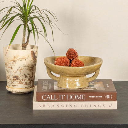 Creative Co-Op Stoneware Bowl w Reactive Glaze, White