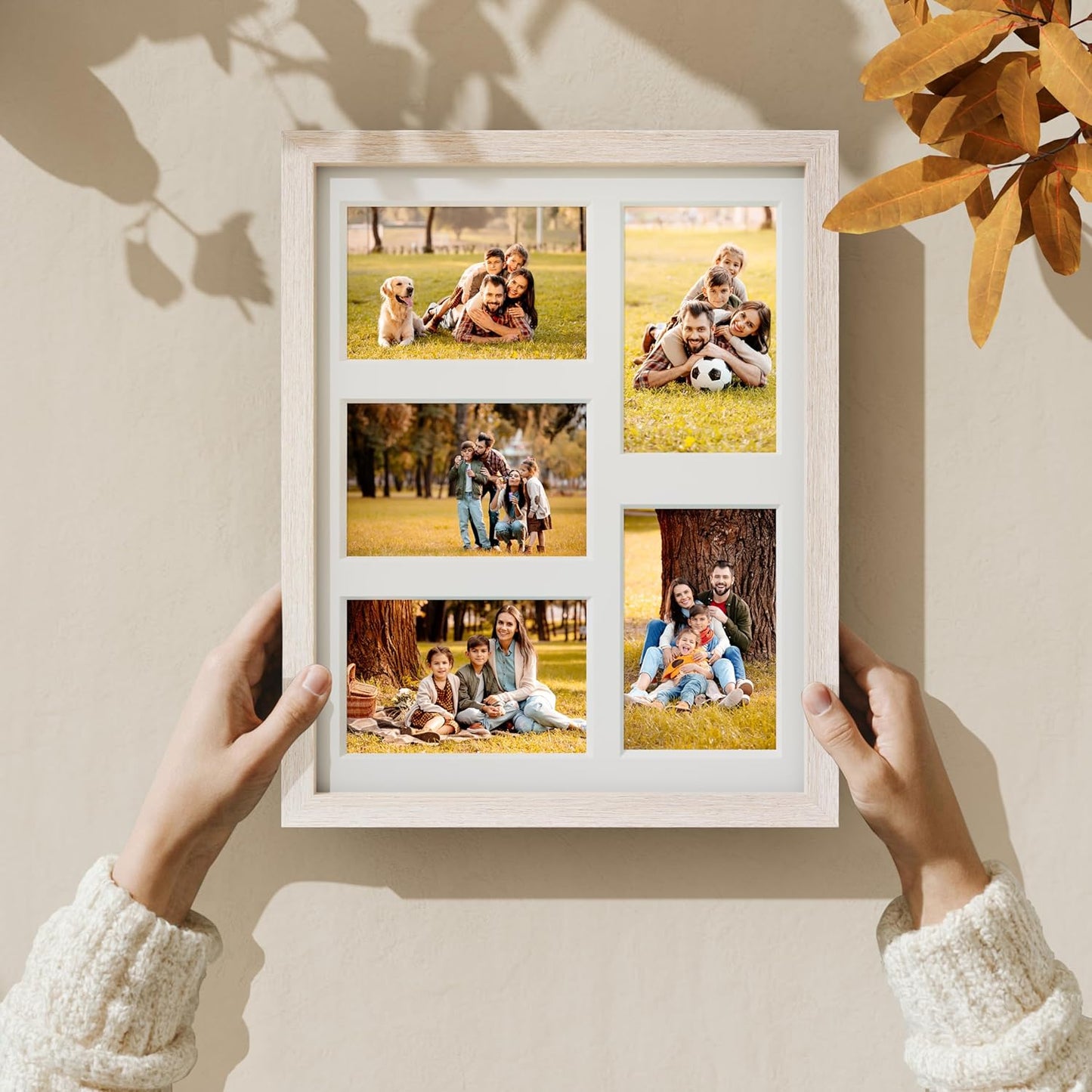 Vittanly 11x14 Collage Picture Frame, Displays 5Pcs 4x6 Pictures with Mat or 1Pcs 11x14 without Mat for Wall Mounting, Picture Frames Collage Wall Decor in Black, 1 Pack