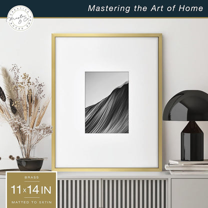 MCS Master & Co. Foundry Metal 18x18 Matted Picture Frame with 8x8 Photo Display, Black Vertical & Horizontal Wall Hanging Frame for Photos & Artwork (1-Pack)
