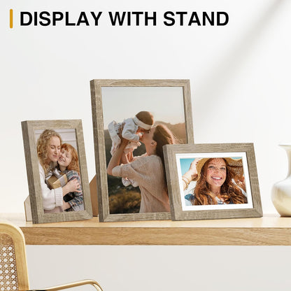 Vittanly 15 Pack Picture Frames Collage Wall Decor for Mounting or Tabletop Display, Gallery Frame Set for Family, Multi Sizes Including 3pcs 8x10, 6pcs 5x7, 6pcs 4x6, Black
