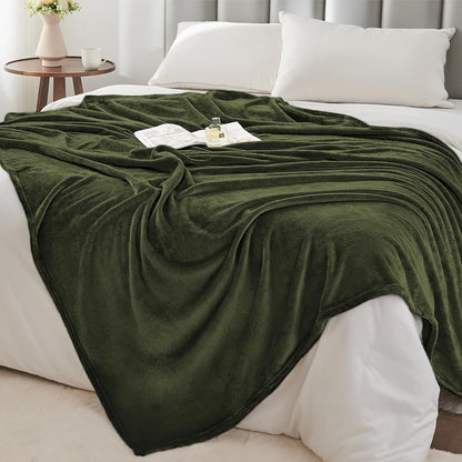 BEDELITE Fleece Blanket Black Throw Blankets for Couch & Bed, Luxury Plush Cozy Fuzzy Blanket 50x60 inches, Super Soft Warm Lightweight Throw Blanket for Travel Camping - Colors A