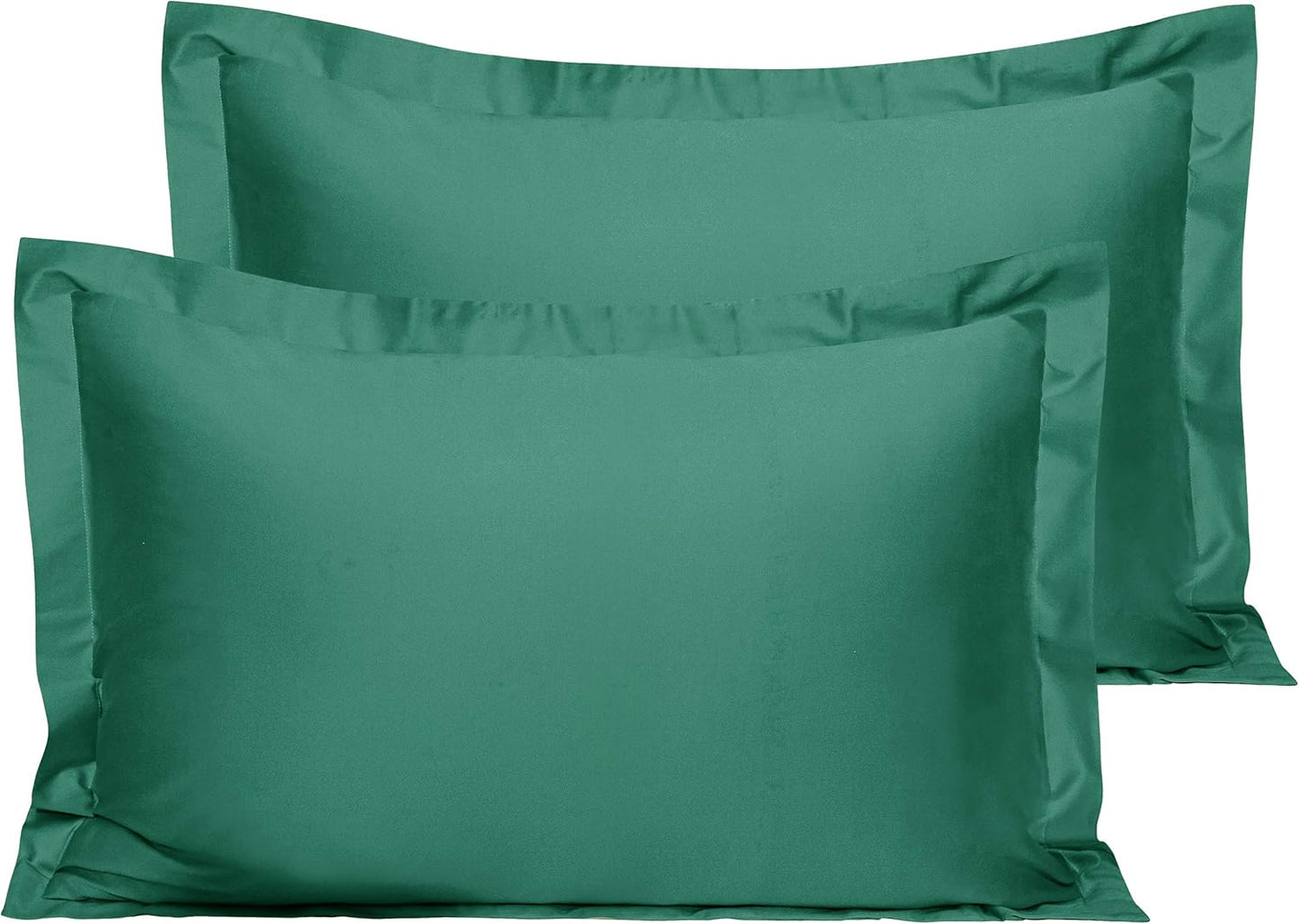 NTBAY Cotton 26x26 Euro Sham Covers - 500 Thread Count Egyptian Cotton Euro Pillow Covers, 2 Pack Super Soft and Breathable 26x26 Pillow Covers, Square Pillow Cases, White