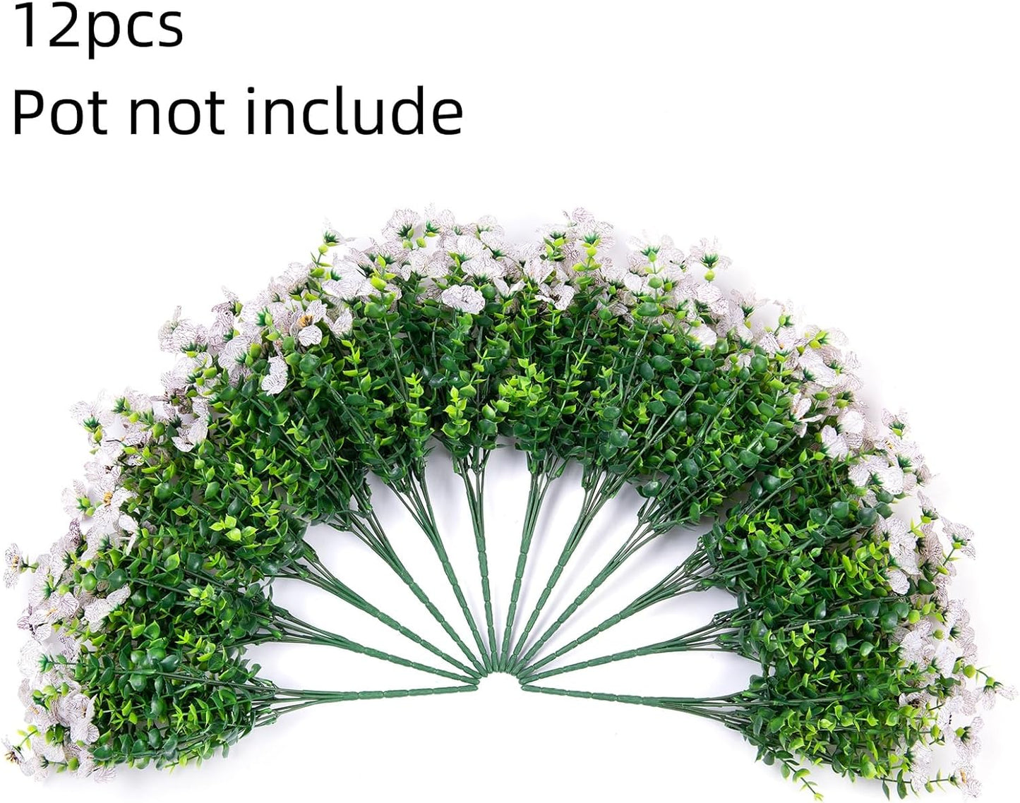 HyeFlora Artificial Flowers for Outdoor Indoor Garden Home Decoration, Faux Flower Daisy with Eucalyptus Leaves Fake Plants Greenery Boxwood Porch Patio, 12 Bundles (Mix Pink Red Purple Yellow)