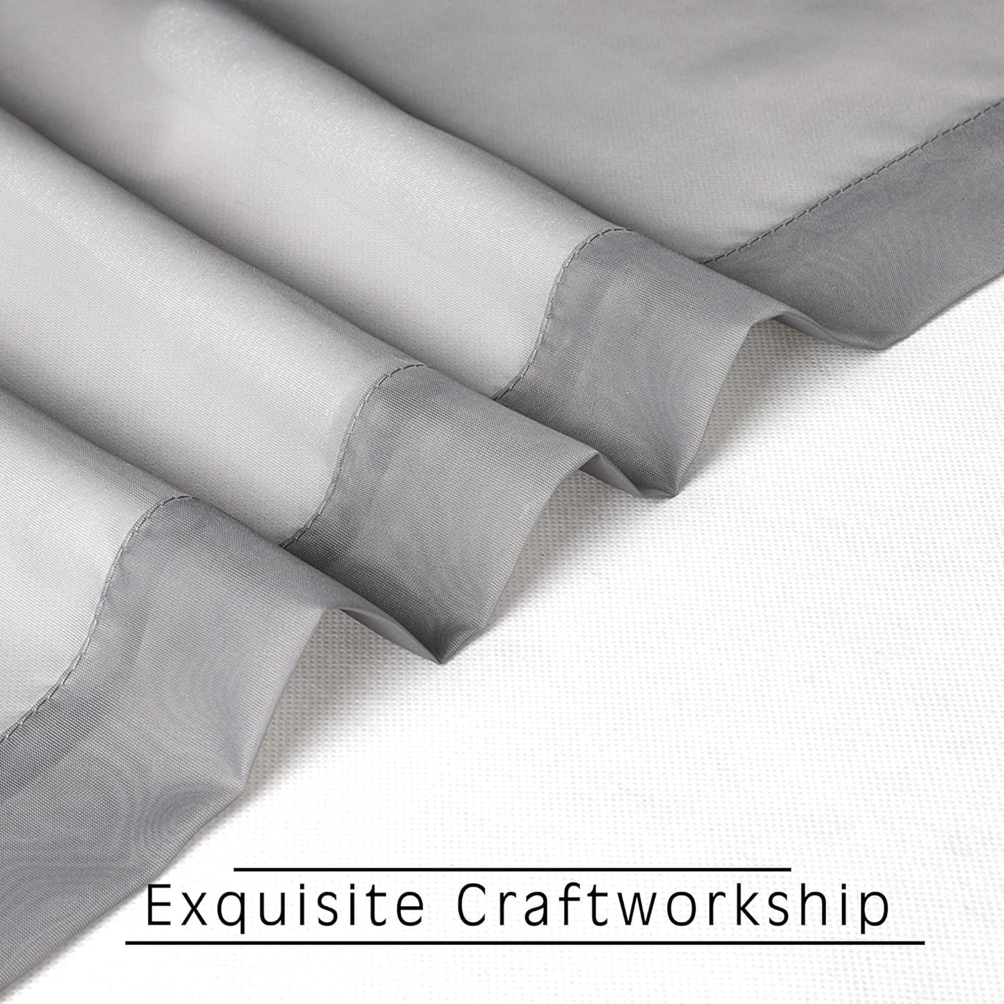 OWENIE Sheer Curtains 84 inches Long 2 Panels Set for Living Room/Bedroom, Rod Pocket Voile Sheer Panel Drapes, White, 2pcs, Each 42" W x 84" L - Colors A
