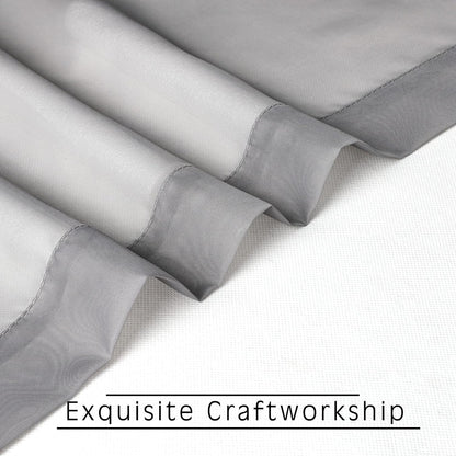 OWENIE Sheer Curtains 84 inches Long 2 Panels Set for Living Room/Bedroom, Rod Pocket Voile Sheer Panel Drapes, White, 2pcs, Each 42" W x 84" L - Colors A