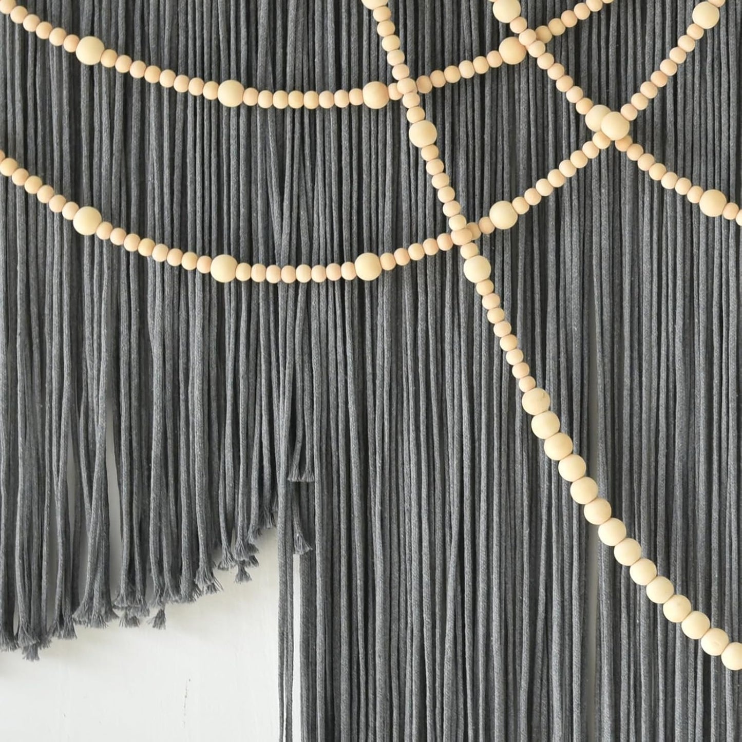 Flber Macrame Wall Hanging Macrame Wall Decor Large-Scale Tie-Dye Tapestry Living Home Room Wall Decor 57" Wx 35" L
