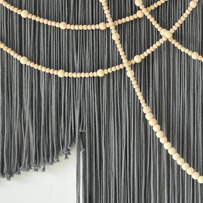 Flber Macrame Wall Hanging Macrame Wall Decor Large-Scale Tie-Dye Tapestry Living Home Room Wall Decor 57" Wx 35" L