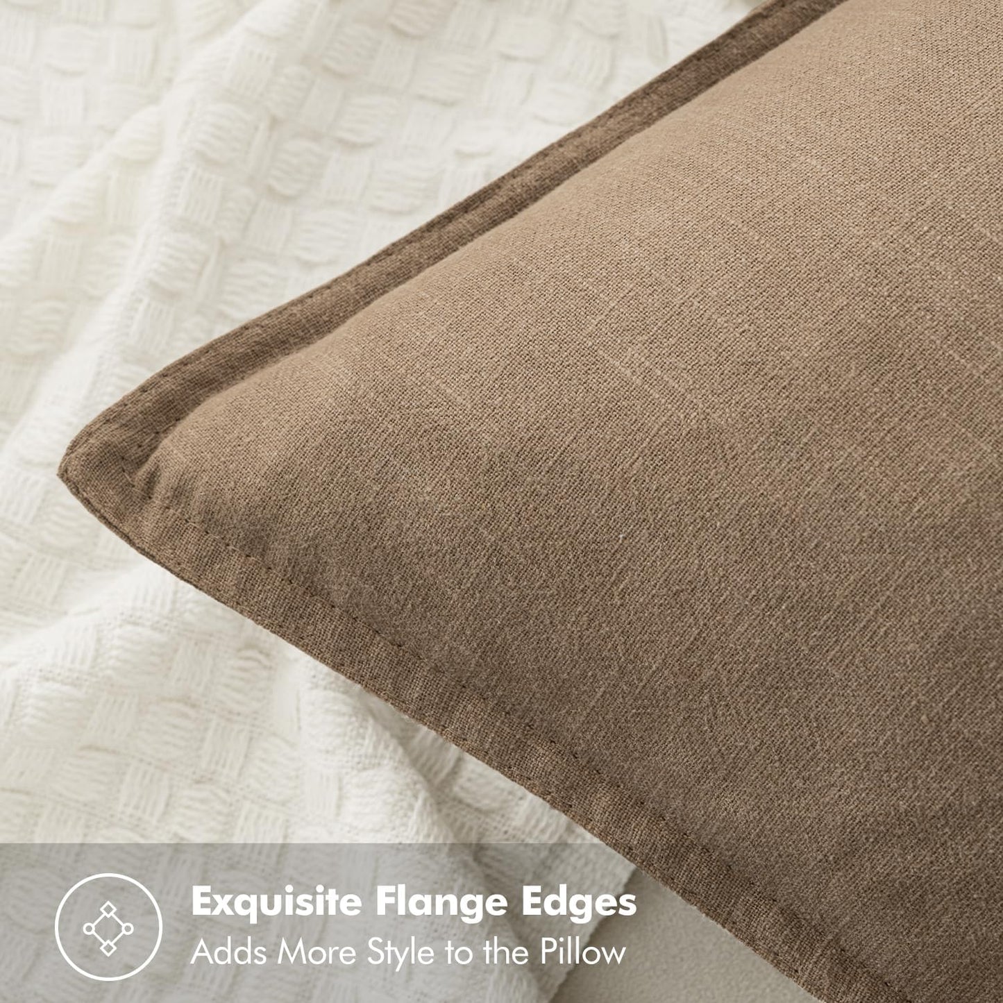 MIULEE Decorative Long Lumbar Throw Pillow Cover for Bed 14x36 Natural Beige Boho Farmhouse Neutral Couch Pillowcase Pack of 1 Accent Modern Sofa Cushion Livingroom Home Decor (Covers Only)