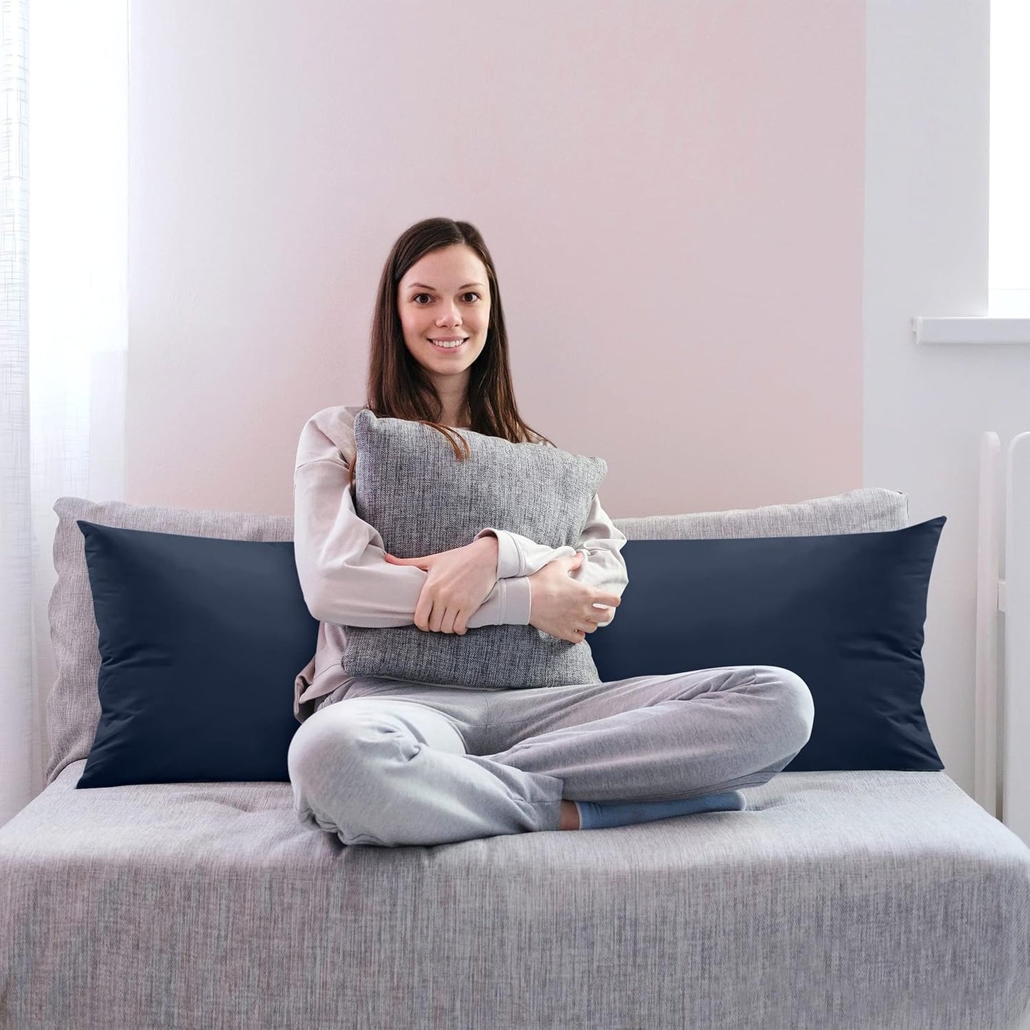 Utopia Bedding Full Body Pillow for Adults (White, 20 x 54 Inch), Long Pillow Insert for Sleeping, Ideal for Side Sleepers