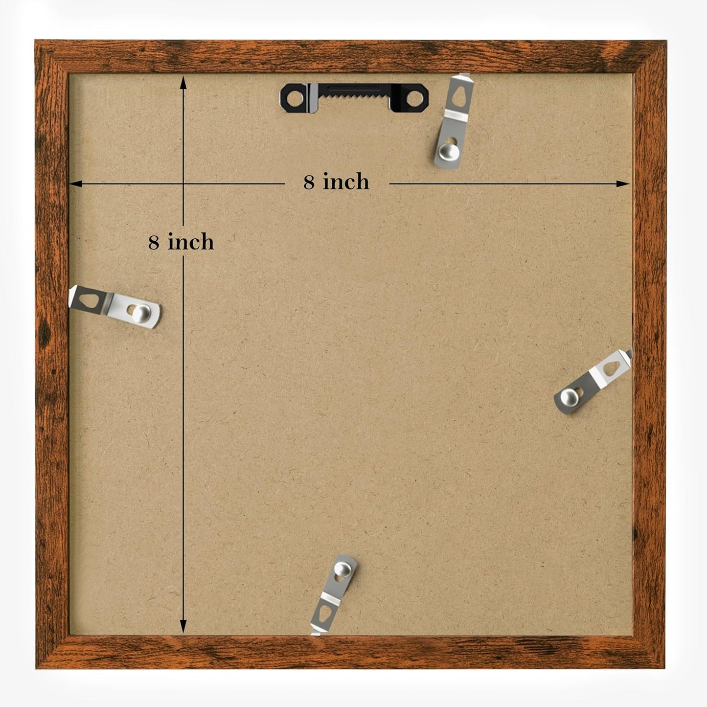 eletecpro 12x12 Picture Frames Set of 9 with Clear Acrylic Cover, Display 8x8 Photos with Mat or 12x12 Without, Classic and Sturdy Square Collage Gallery Wall Decor, Easy Wall Mount, Black