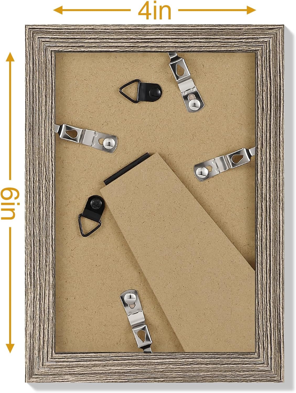 Vittanly 8x10 Picture Frames Set of 9, Shatter Resistant Plexiglass, Display 5x7 Pictures with Mat or 8x10 without Mat, Photo Frames for Wall or Tabletop, Engineered Wood, Black - Colors B