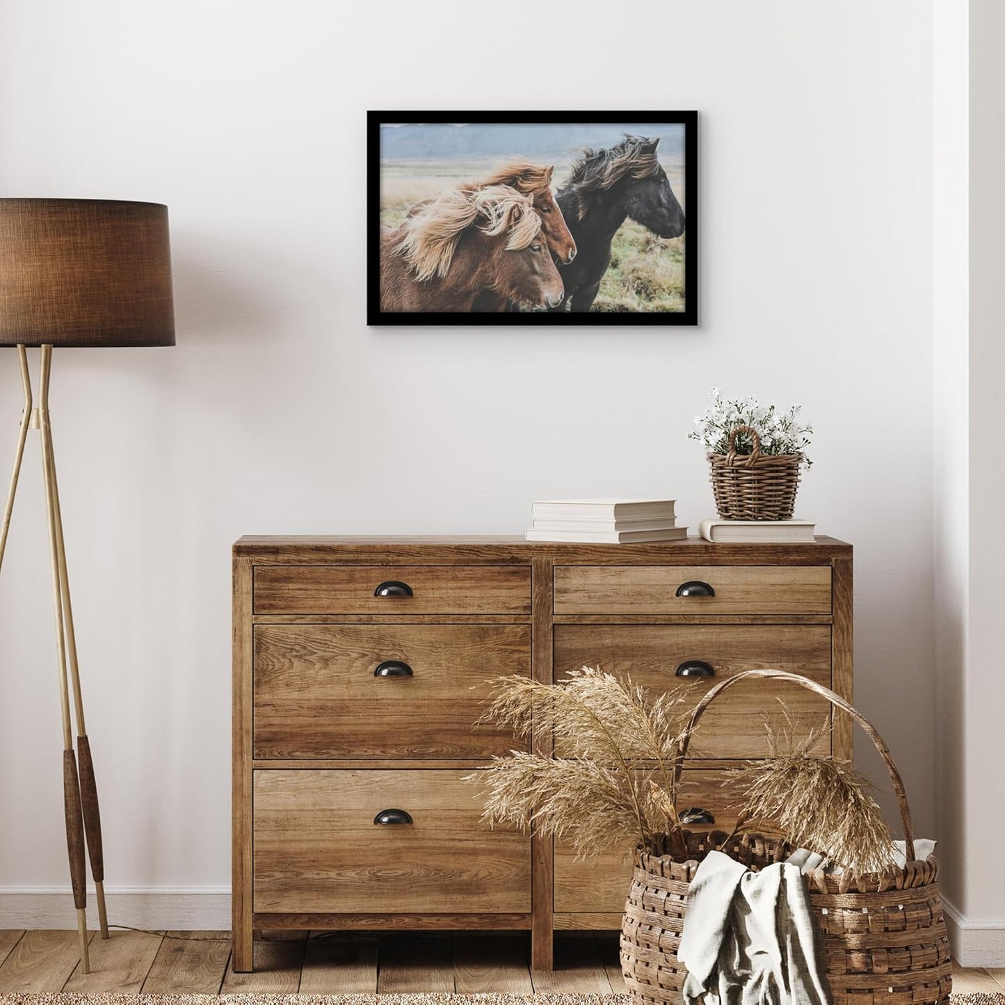 Americanflat 16x20 Picture Frame with Polished Plexiglass - Black Picture Frame - Wide Photo Frames Made of Engineered Wood for Vertical or Horizontal Wall Display - Epic Collection - Black - Colors B