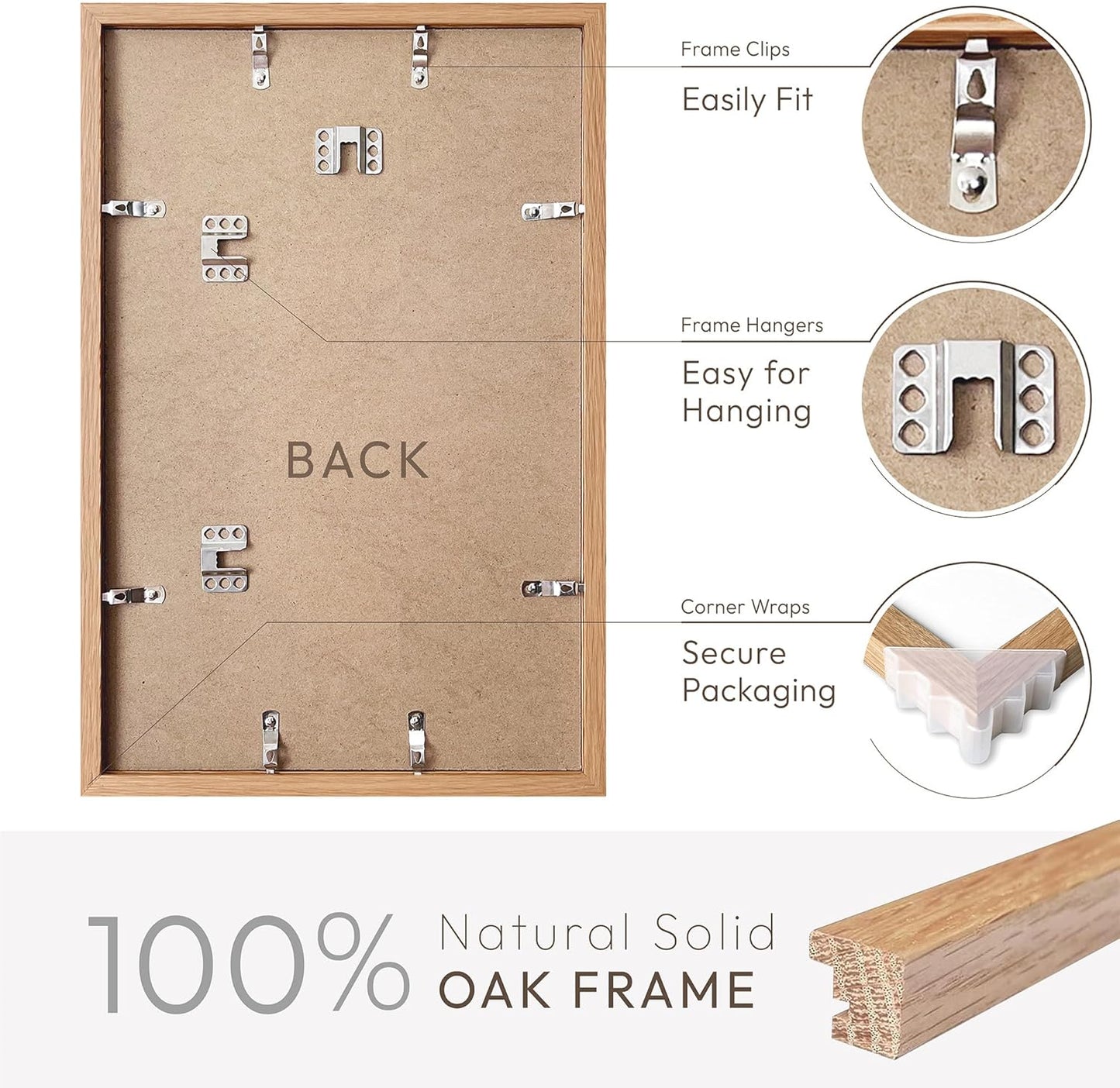 5x7 Picture Frame, Solid Oak Wood 5 x 7 Photo Frame with Mat to 4x6, 7x5 Picture Frames for Wall and Tabletop Display, (Walnut Set of 1)