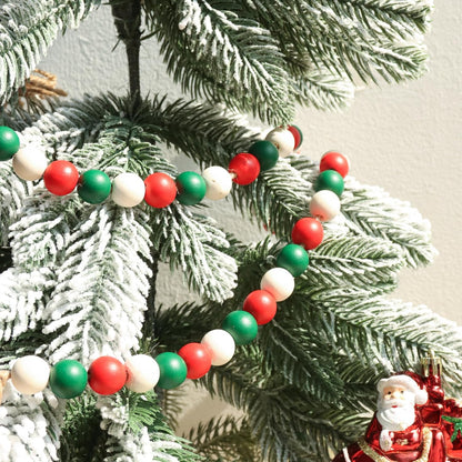 Meplait Wood Bead Garland, 39in Farmhouse Beads with Tassels for Tiered Tray Decor