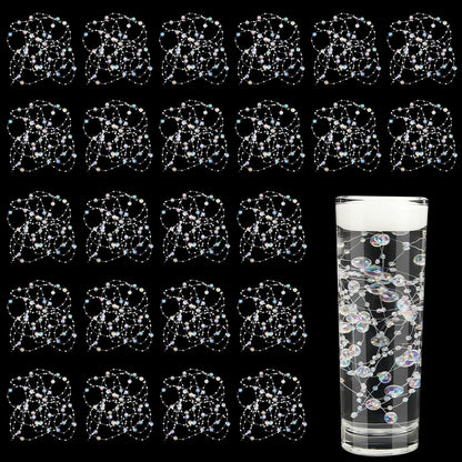 Tondiamo 24 Pcs Artificial Pearl String for Floating Candle Faux Pearls Beads String Garland Centerpiece Decoration for Vases Filler Wedding Spring Holiday Party Decor(Gold)