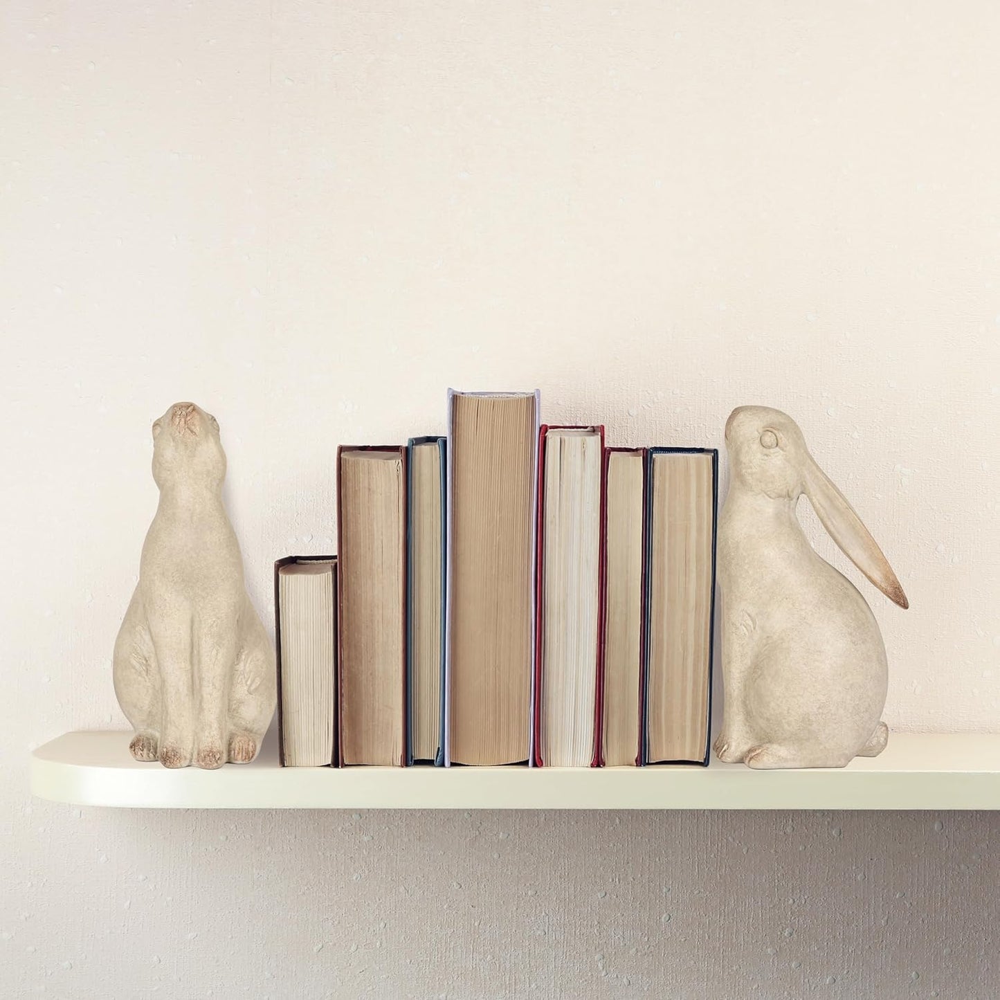 Creative Co-Op Decorative Resin Rabbit Bookends, Bronze, Set of 2