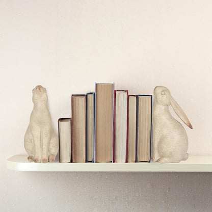 Creative Co-Op Decorative Resin Rabbit Bookends, Bronze, Set of 2