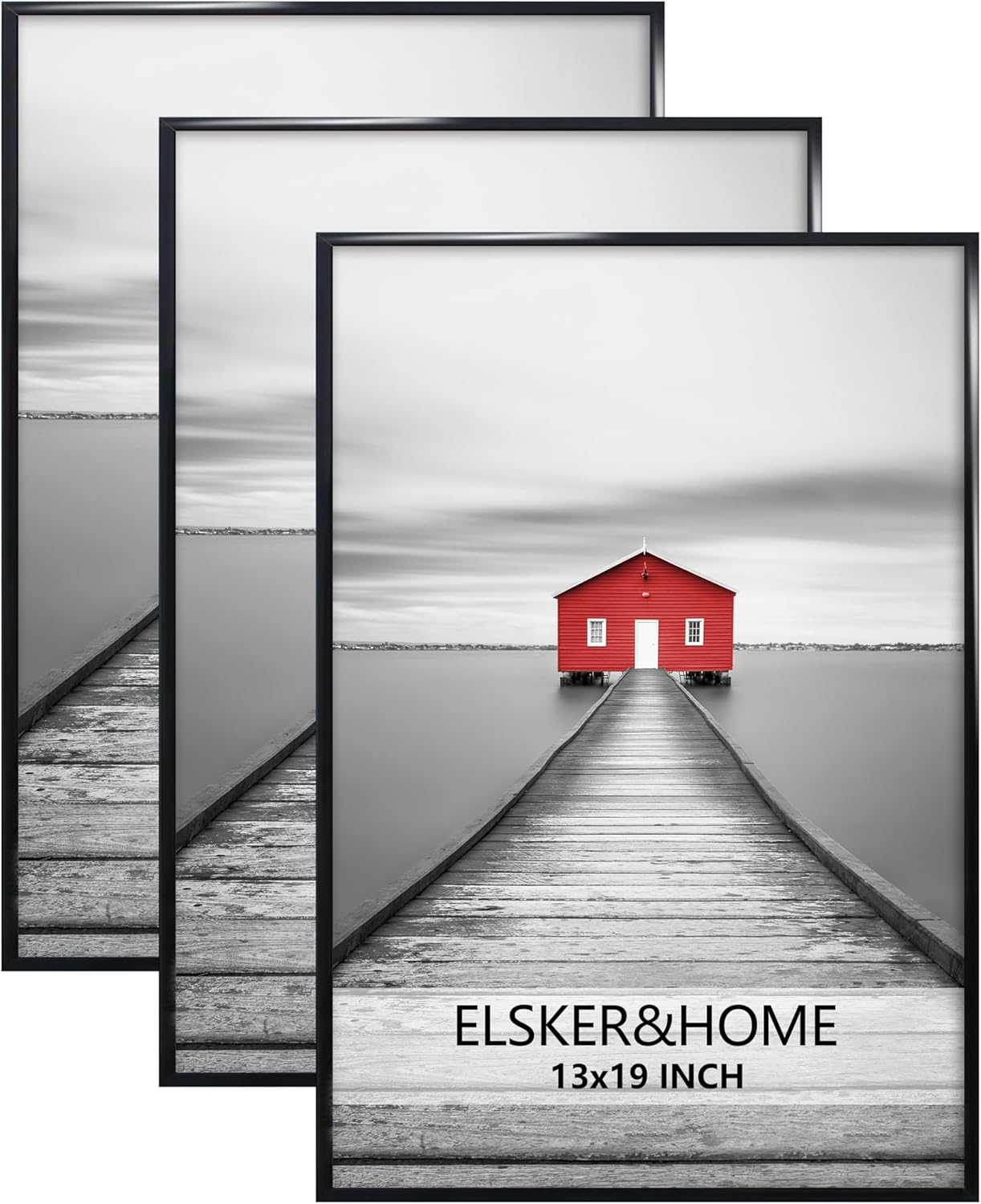 ELSKER&HOME 22.375 x 34 Poster Frame 3 Pack, Black Picture Frame for Horizontal or Vertical Wall Mounting, Sturdy and Scratch-proof