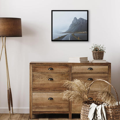 Americanflat 24x36 Poster Frame with Polished Plexiglass - Streamline Collection - Thin Border Picture Frame for Wall Display - Hanging Hardware Included - Black - Colors C