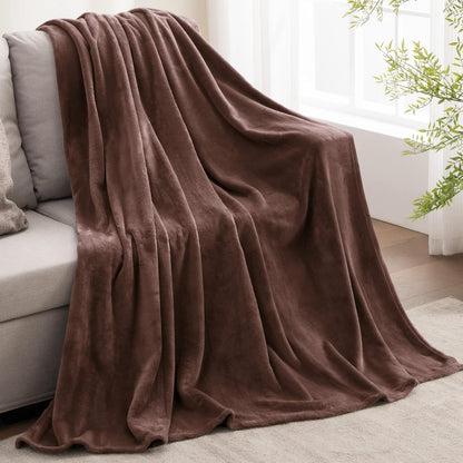 BEDELITE Fleece Blanket Black Throw Blankets for Couch & Bed, Luxury Plush Cozy Fuzzy Blanket 50x60 inches, Super Soft Warm Lightweight Throw Blanket for Travel Camping - Colors A