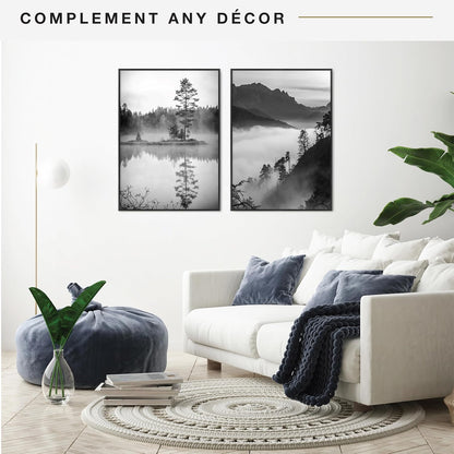 MCS Original Poster Frame 24x36 Black Lightweight Vertical & Horizontal Wall Hanging Large Picture Frame for Posters, Art Prints & Gallery Wall (6-Pack)