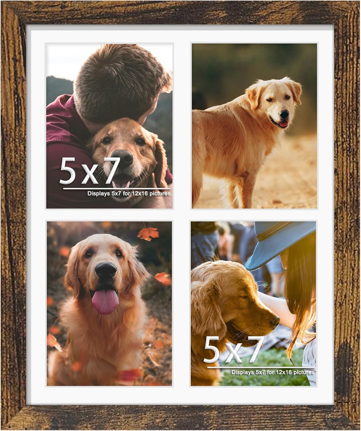 DUENPY 14x26 Collage Picture Frame 4x6 Collage Picture Frame Displays Twelve 4x6 inch Photos Available Horizontal Wall Mounting Display and Vertical Black - Colors A