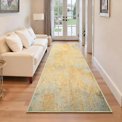 Ompaa 2x6 Rug Runners for Hallways Kitchen Runner Rug Non Slip Washable Grey Long Runner Rugs with Rubber Backing Soft Abstract Carpet Runner for Hallways, Kitchen, Bedroom, Bathroom, Entryway - Colors B