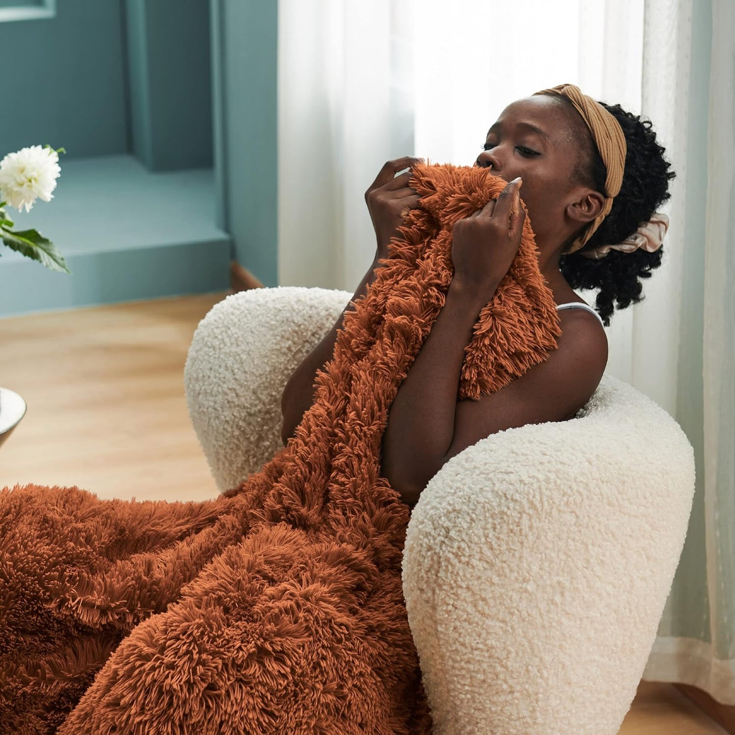 Bedsure GentleSoft Fluffy Fuzzy Faux Fur Throw Blanket for Couch, Soft Sherpa Fleece Cozy Gifts for Women, Plush Bed Blanket Room Decor for Men, Thick Warm Minky Teen Gifts Winter Bedding