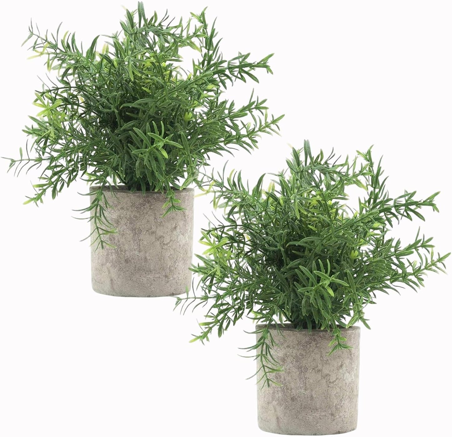 Velener 2 Pcs Small Fake Plants Eucalyptus, Artificial Plants Indoor for Shelf, Potted Eucalyptus Plants for Home/Bathroom/Pottery Barn/Desk/Farmhouse/Coffee Table Decor (Sage Green)