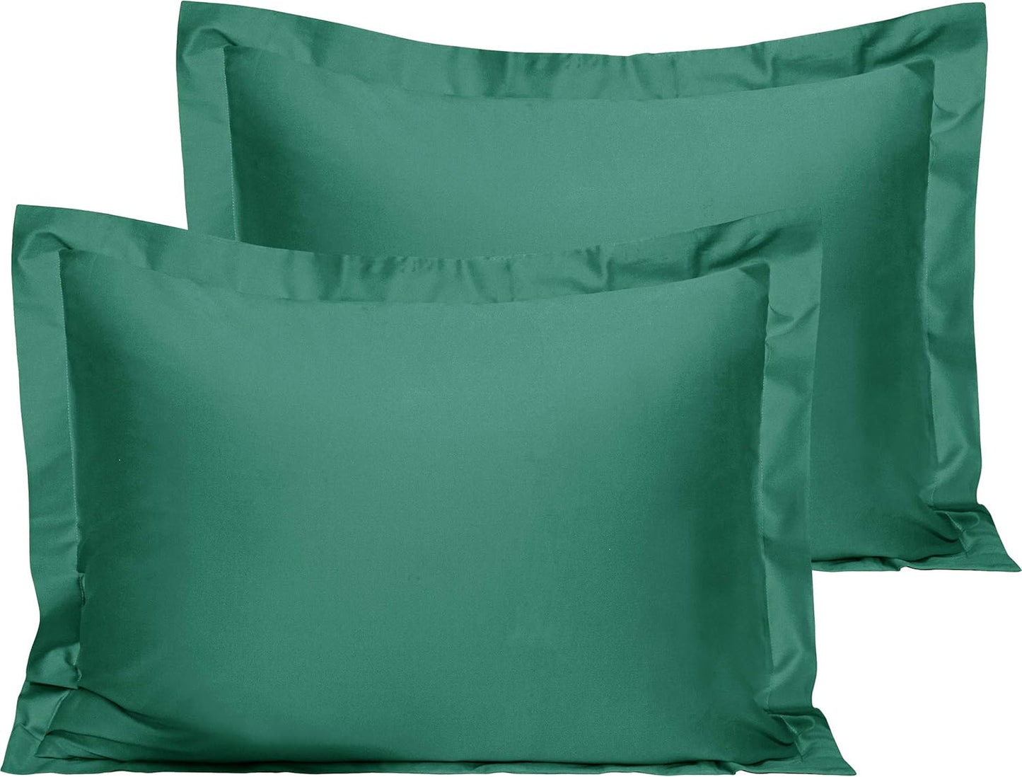 NTBAY Cotton 26x26 Euro Sham Covers - 500 Thread Count Egyptian Cotton Euro Pillow Covers, 2 Pack Super Soft and Breathable 26x26 Pillow Covers, Square Pillow Cases, White