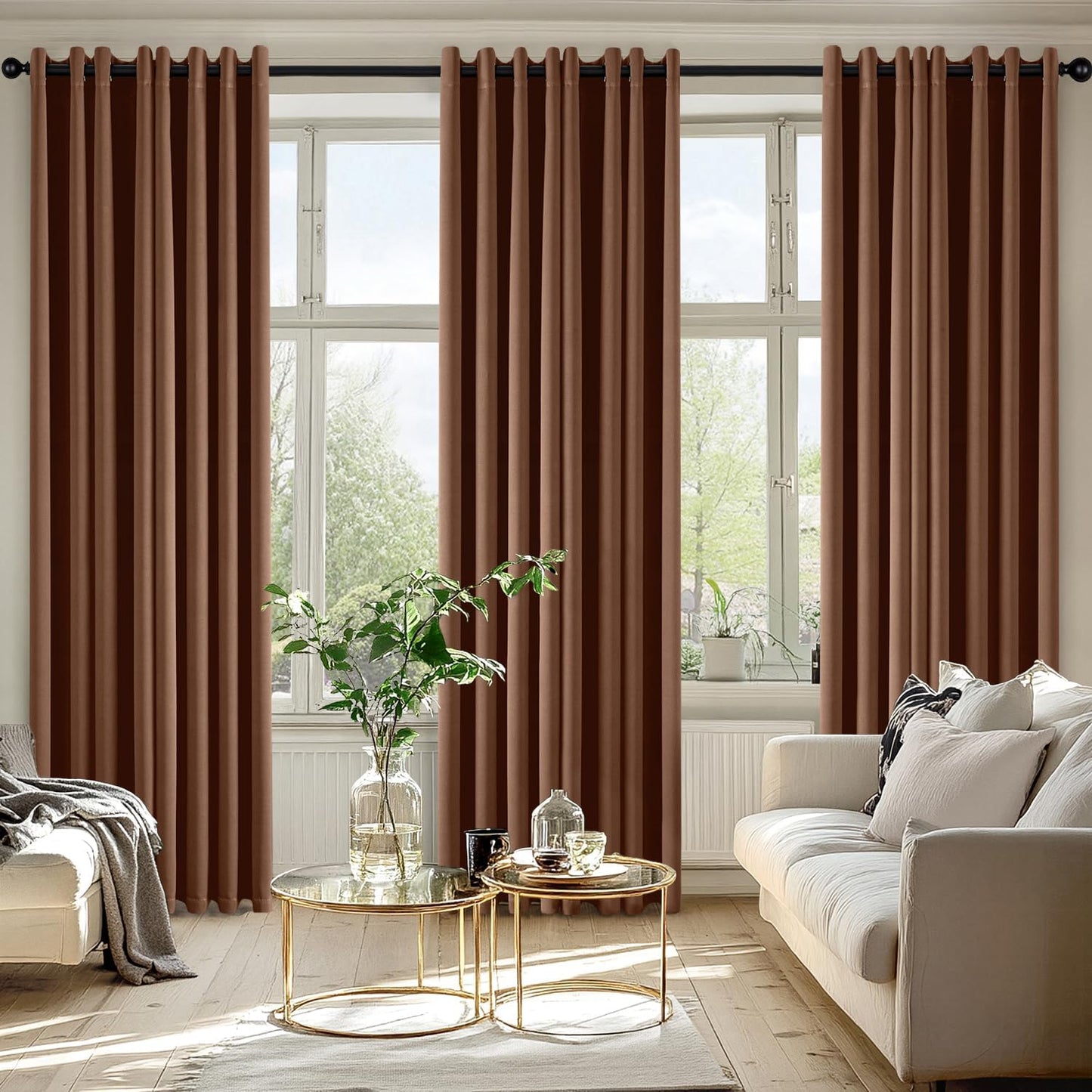 MIULEE Blackout Curtains for Bedroom Living Room 2 Panels, Thermal Insulated Room Darkening Drapes Grommet Noise Reducing Light Blocking Window Treatments 63 Inches Long 40x63 Inch Black - Colors A
