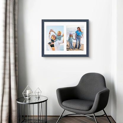 DUENPY 14x26 Collage Picture Frame 4x6 Collage Picture Frame Displays Twelve 4x6 inch Photos Available Horizontal Wall Mounting Display and Vertical Black - Colors B