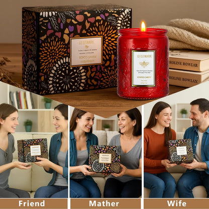 Mother’s Day Candles Gift Set for Mom, Natural Soy Wax Scented Jar Candles 6-Pack, Aromatherapy Candles for Home, 42oz 300 Hours Long Lasting, Gifts for Women