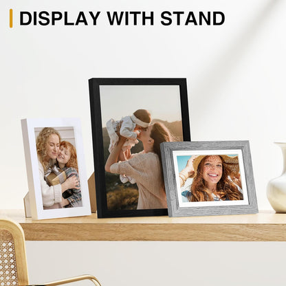 Vittanly 15 Pack Picture Frames Collage Wall Decor for Mounting or Tabletop Display, Gallery Frame Set for Family, Multi Sizes Including 3pcs 8x10, 6pcs 5x7, 6pcs 4x6, Black