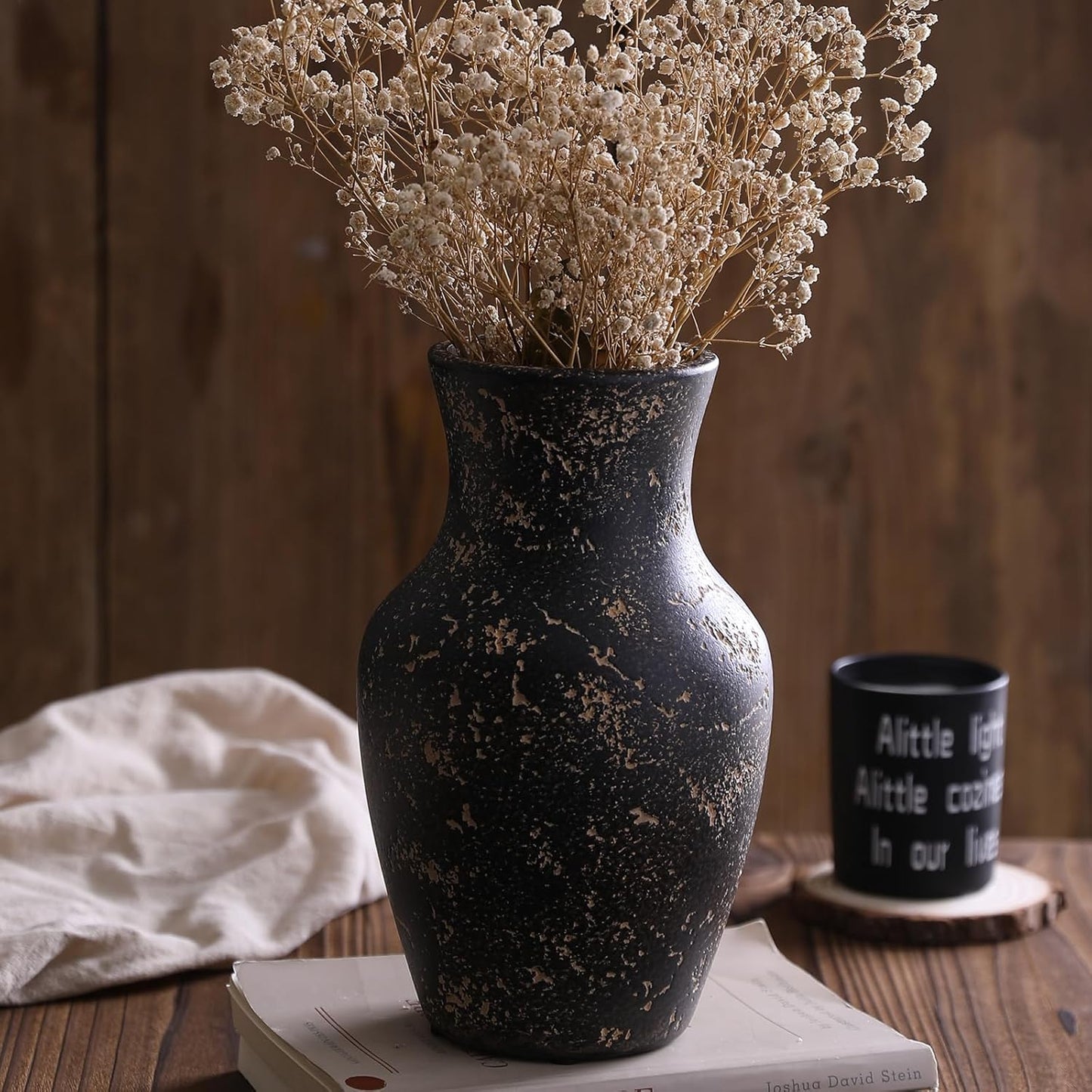 Rustic Vases for Home Decor. Ceramic Vase for Dining Table Decor. Terracotta Decorative Vase 6.1IN. ZSHLXM
