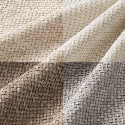 MIULEE Pack of 4 Couch Throw Pillow Covers 18x18 Inch Neutral Soft Decorative Chenille Pillow Covers Farmhouse Boho Cushion Covers for Mid Century Modern Spring Home Decor Sofa Bedroom Living Room