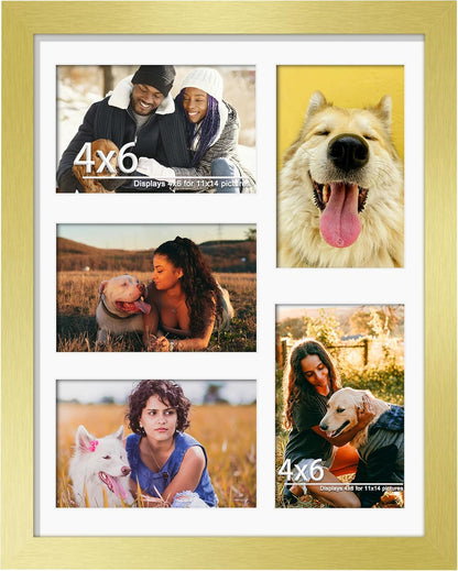 DUENPY 14x26 Collage Picture Frame 4x6 Collage Picture Frame Displays Twelve 4x6 inch Photos Available Horizontal Wall Mounting Display and Vertical Black - Colors A