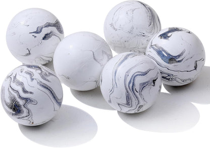 Set of 6 Decorative Orbs for Bowls and Vases - Circle Pattern - Resin Round Sphere Balls for Living, Dining Room Coffee Table Centerpiece Home Decor
