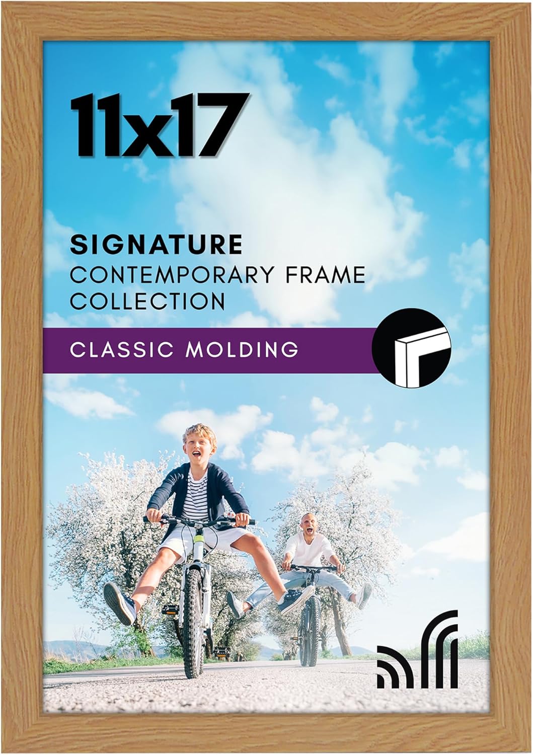 Americanflat 12x18 Poster Frame with Shatter-Resistant Glass - Signature Collection - Gallery-Style Frames Made of Engineered Wood - Photo Frame for Wall Display - Black - Colors C
