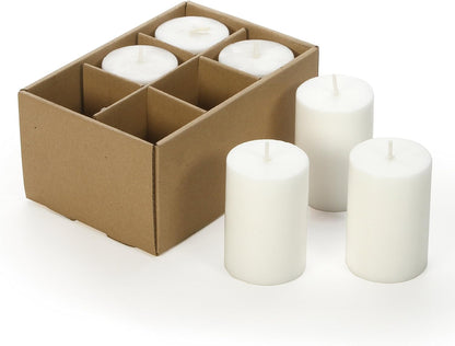 Hosley 2x3 High Pillar Candles, Set of 6. White, Unscented. Bulk Buy. Ideal for Wedding, Emergency Lanterns, Spa, Aromatherapy, Party, Reiki, Candle Gardens O4