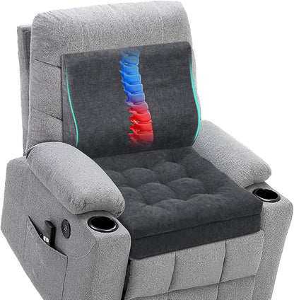 Recliner Cushions for Elderly, 20x20x5 Inch Thick Chair Cushion Patent Design Soft Tufted Dual Layer Booster Seat Cushions for Seniors Recliner Risers Taupe 1P
