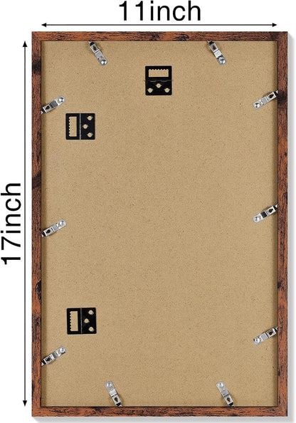 Vittanly 11x14 Picture Frame, Display Pictures 8x10 with Mat or 11x14 without Mat, Photo Frame for Wall Mounting, Black, 1 Pack - Colors A