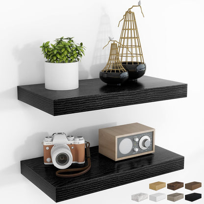 RICHFOCUS 72Inch Floating Shelves for Wall 2 Pack Shelves for Bedroom|Kitchen|Bathroom Wall Mounted Rustic Wood Floating Shelf with Invisible Brackets for Books|Storage|Decor, Rustic Brown